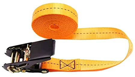 Spanngurte, 4 Sätze, 2,5 cm breit, Sicherheitszug, 800 kg, Spanngurte, Zurrgurte, große, kleine Fahrzeuge, gebündelte Ladung, Hochleistungsgurte (Größe: 6 m) (schwarz 3 m) (Color : Black, Size : 8m