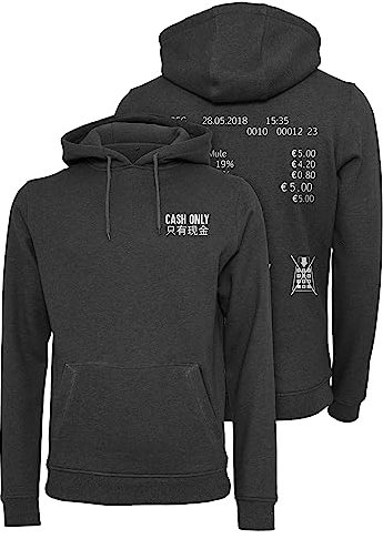 Mister Tee Herren Kapuzenpullover Cash Only Hoody Charcoal L