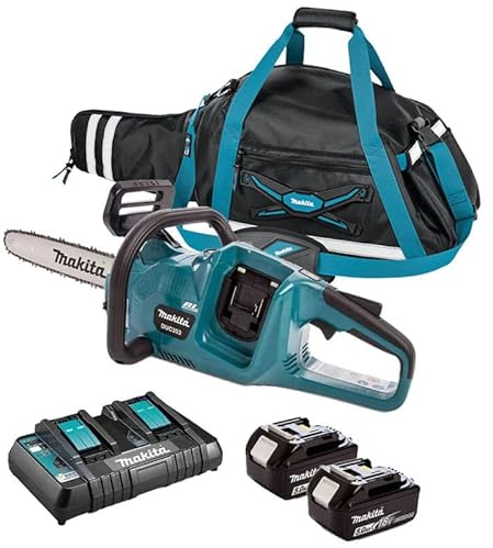 Tronçonneuse 36V LXT (2x5,0 Ah) avec chargeur et sac - MAKITA DUC353PT2X
