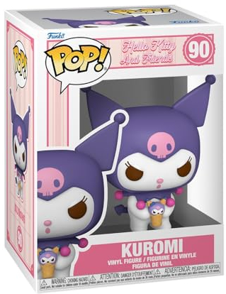 Funko Pop! Sanrio: HK - Kuromi - Hello Kitty - Figura de Vinilo Coleccionable - Idea de Regalo- Mercancia Oficial - Juguetes para Niños y Adultos - Cartoons Fans - Muñeco para Coleccionistas