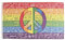 Bandiera della pace, bandiera dei fiori, bandiera arcobaleno, 150 cm x 90 cm, bandiera PACE