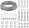 35M 3mm Drahtseil, 304 Verdickt Edelstahl Drahtseil,M5 Seilspanner Edelstahl Spannschloss,tahlseil ummantelt mit ösen, Spanndraht Seilspanngarnitur, für String Light Suspension, Aufhängen