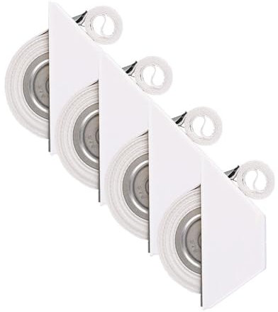 4 x INOVATEC Rollladen Halbeinlass Gurtwickler weiß Mini 5 m Gurtband