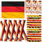 zycBernoi 2025 Dekoration Set, Deutschland Flagge, Cheering Sticks, Flagge Tattoo, Schnapparmbäner für Deutschland Deko EM 2025