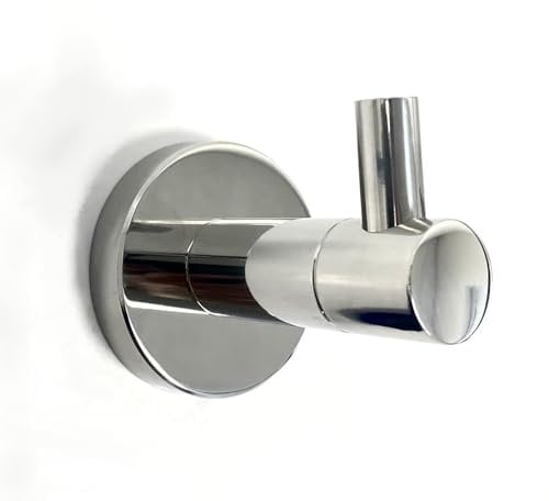 Manissa Robe Storage Towel Hooks Door or Wall Mounted Bathroom Kitchen Accessory Made from Premium 304 Grade Strainless Steel (Mirror Polished Stainless Steel)