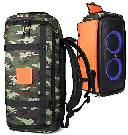 MODJUEGO Speaker Travel Bag Backpack for JBL PARTYBOX 310 Speaker Protective Cover Carrying Case Skin Sleeve Tote Bag (Camouflage)