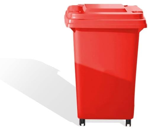 BESTXH Rouge,30L, Poubelle D'ExtéRieur avec roulettes Et Couvercle, 30l/50l/100l/120l Grande Poubelle Robuste, 4 Couleurs Disponibles, Poubelle pour Patios, Cuisines Et Divertissements
