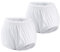 Carer 2 Pièces Couvre-Couches pour Adultes pour Incontinence Sous-Vêtements Imperméables Antifuites Lavables Réutilisables Unisexes Blancs Taille XL