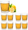 AOOTE Verres à Shot en Verre, 8 Verres à Shot de 55 Ml, Verres à Liqueur Sans Plomb, Verres à Liqueur à Base Lourde, Design Vintage Style Whisky, Verres Lavables au Lave-vaisselle