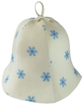 LSNNMU Chapeau Sauna Chapeau de Sauna en Feutre, 2 pièces, Protection de Bain, Bonnet de Douche Anti-Chaleur, Accessoires de Vaporarium(Snow)