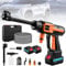 Pulitore ad alta pressione a batteria, 21 V, con 2 batterie, ugello 6 in 1, tubo da 5 m, 120 bar, idropulitrice portatile senza fili per auto, prato, giardino, terrazza