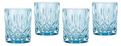 Nachtmann Set di 4 bicchieri da whisky, 295 ml, blu acqua, Noblesse, 104239B, bicchiere in vetro di cristallo, bicchieri da whisky lavabili in lavastoviglie