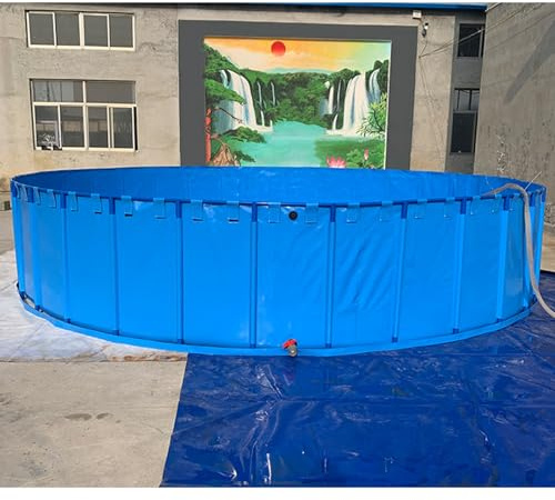 Piscina grande para peces dorados para interiores y exteriores, 600L-15070L, perfecta para adultos y niños, acuario sobre el suelo para natación y recreación acuática (1400L/370 galones)