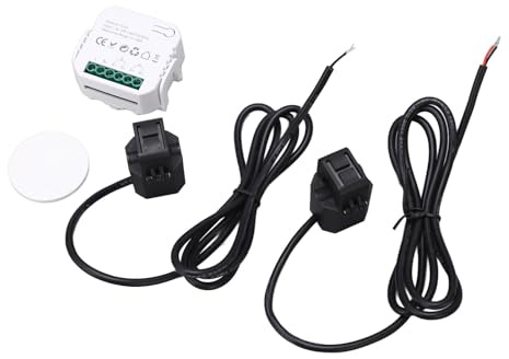Generic Monitor Intelligente dell'elettricità, 100-240 V CA, Pinza Amperometrica Monofase per Ampie Applicazioni, Campo di Misurazione 0,2 A-80 A, Alta Precisione per la Casa (BLACK)