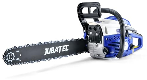 JUBATEC 58cc Petrol Chainsaw 2-Stroke Engine 20 Inch Bar Gas Powered Chain Saw for Wood Cutting Tree Trimming Farm Garden Use
