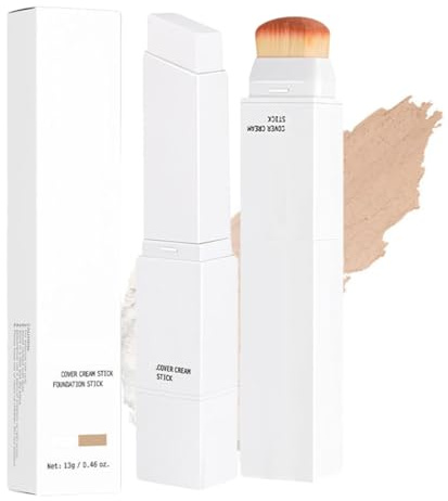 Foundation mit LSF 15, Color Changing Foundation Stick, Farbwechselnde Foundation für Reife Haut, Make Up Hautton Anpassend, Natürlicher Glow & Schwereloses Gefühl (#3 Natürlich)