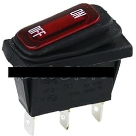 YZWRWRMKTB Interrupteur à bascule marche/arrêt KCD1 16 A 125 V 16 (4) A 250 V AC IP65 3 pieds interrupteur étanche rouge interrupteur d'éclairage