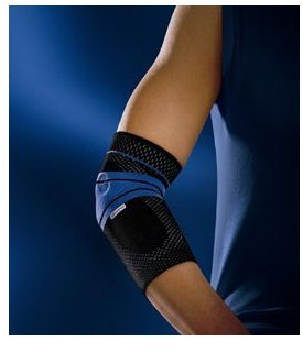 Bauerfeind 11061603070002 Epitrain Ellenbogenbandage, Größe 2, 8–1/10,2 cm-9 Umfang, schwarz/blau