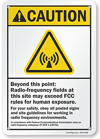 SmartSign Caution - Radio Frequency Field Sign | 7 x 10 Aluminum