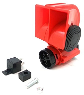 A1 24V Fanfare Druckluft Lufthorn Horn Hupe Rot Kompressor LKW PKW Boot