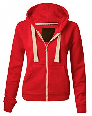 Parsa Fashions Ladies Plain Zip Up Hoodie Womens Fleece Hooded Top Long Sleeves Front Pockets Soft Stretchable Comfortable PLUS SIZES Small to XXXXXXXL (UK 6-30)