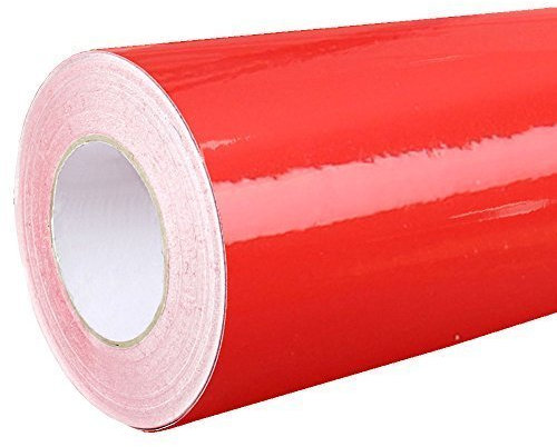 Rapid Teck® 4,75€/m² Glanz Folie - 031 Rot - Klebefolie - 5m x 63cm - Folie Selbstklebend - Plotterfolie - Auch als Moebelfolie