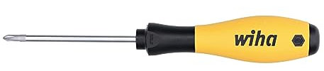 Wiha 31151 Kreuzschlitz-Schraubendreher, ESD-Safe mit SoftFinish-Griff, 1 x 80 mm