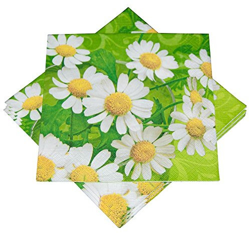 Heku 20 Servietten 33x33cm Tissue Design: Marguerite