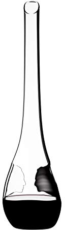 RIEDEL Black Tie Face to Face Dekanter, Einzelpackung, klares+schwarzes Kristallglas, handgefertigt