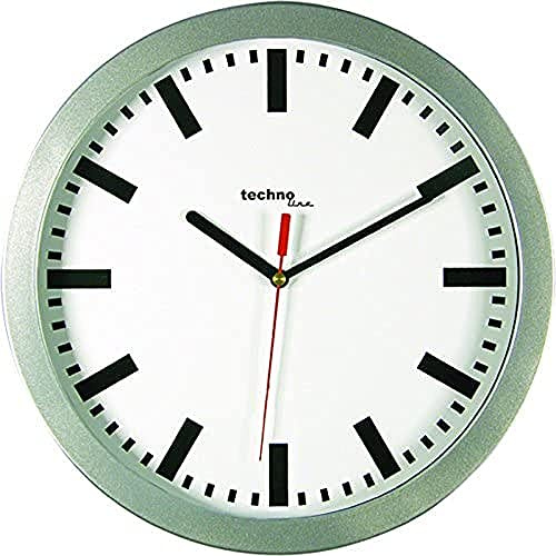Technoline WT 7800 Quarzwanduhr Ø 30 cm 1-teilig, silber