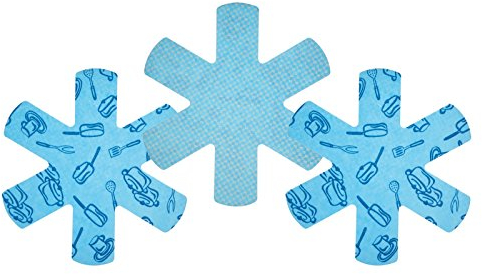 KitchenCraft Anti-Scratch Pan Protectors, 38 cm (15) - Blue (Pack of 3)