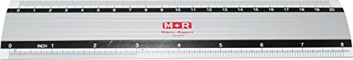 M+R 18200000 Lineal, Aluminium, cm und inch Skalierung, 20 cm