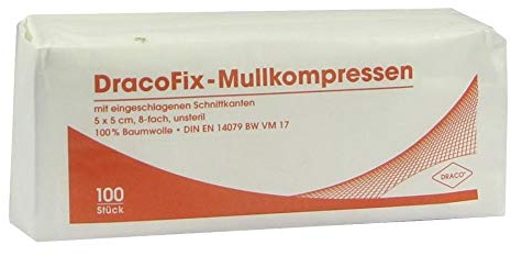 Dracofix OP-Kompressen 5x5 cm Unsteril 8fach