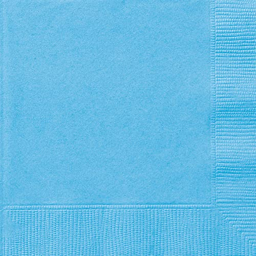 Papierservietten - 16,5 cm - Hellblau - Packung mit 20 Stück