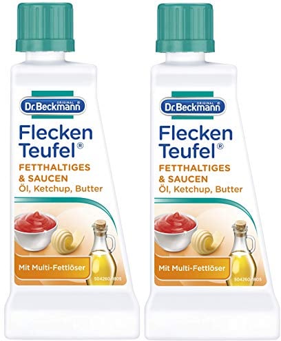 2x Dr. Beckmann Fleckenteufel Fetthaltiges & Saucen 50 ml - Mit 3-Fach-Fettlöser