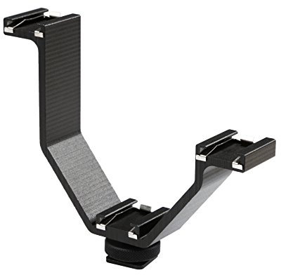 Movo 3BA-3 Heavy-Duty Video Accessory Triple Shoe Bracket for Lights, Monitors, Microphones and More (Large)