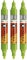 Molotow One4All Acrylic Twin Marker (Strichstärke 1,5 mm und 4 mm, hochdeckend und permanent) 3 Stück Farbe 221 grashüpfer