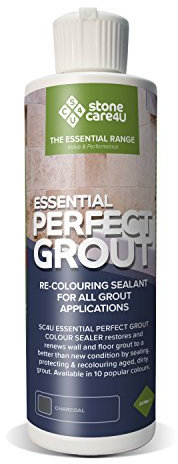 StoneCare4U Essential Perfect Grout, Charcoal, 237ml. Restore & Renew Old Kitchen, Bath, Wall & Floor Grout. Superior Alternative to Grout Pen or Paint. Long-Term Sealing Protection - Stonecare4u