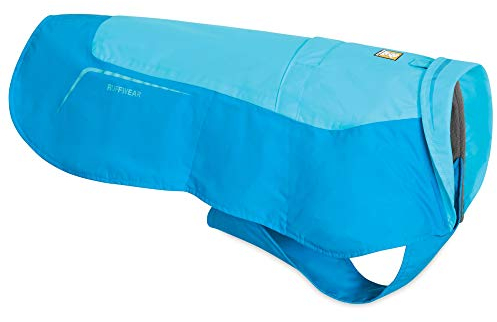 RUFFWEAR Hundejacke „Vert“, Wasserdichter Hundemantel – Atoll-Blau, XL