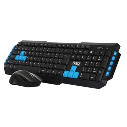 3Go Teclado + Raton COMBODRILE Negro Multimedia WI