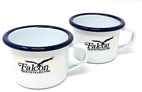 Falcon Housewares 6cm White Enamel Espresso Mug (2)