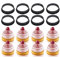 vitihipsy 8 PCS Moule à Gateau Perforé Cutter Forme Ronde Mousse Cercle Anneau,ercle tartelette,Moule perforé La Décoration de Gâteau