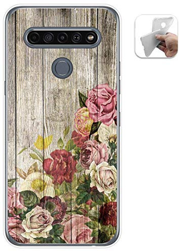 Tumundosmartphone Funda Gel TPU para LG K61 diseño Madera 08 Dibujos