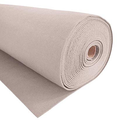 Bastelfilz 1m x 90cm x 3mm Meterware Dekofilz Taschenfilz Filzstoff 39 Farben, Farbe:hellbeige