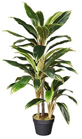 HTT Decorations - Kunstpflanze/künstliche Keulenlilie/Cordyline - Zimmerpflanzen - Grünpflanze - Groß - Höhe 100 cm
