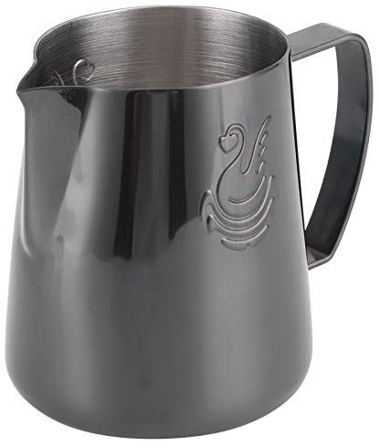 400ml Milchschaumkrug, Edelstahl Barista Milchkännchen Milchbecher Krugbecher Becher für Barista Steam Cappuccino Latte Art