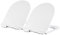 BadeStern Toilettendeckel: 2er-Set flache WC-Sitze, D-Form, mit Absenkautomatik (antibakterieller Toilettensitz, Automatischer Toilettensitz, Badezimmer)