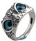 Wedity Devil Eyes Eule Ring Retro Silber Offen Verstellbarer Tier Vogel Band Schmuck für Damen und Herren