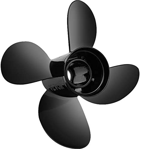 VEVOR Außenbordpropeller, Ersetzt OEM 48-8M0084495, 4 Blätter 35,6 cm x 48,3 cm Aluminium-Bootspropeller, Kompatibel mit 135-300 PS 2-Takt- und 4-Takt-Außenbordmotoren, Rechts