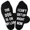 Jeasona Dog Dad Socks with Gripper Dog Lover Gifts for Men Dad Gifts for Fathers’ Day Cotton Calf Socks 9-11
